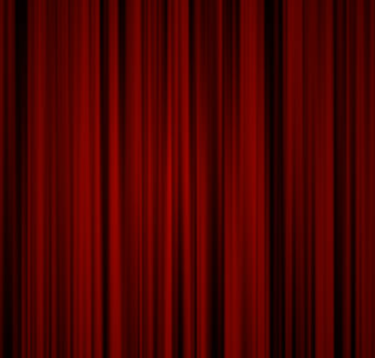 red curtains right